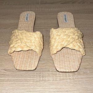 Nude Woven Sandals